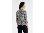 Tee-shirt imprimé zèbre manches 3/4