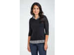 Tee-Shirt 2-En-1 Col Chemise