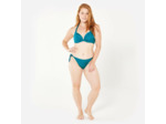 Haut de maillot push up texturé surf Femme - Elena folk petrol bleu