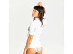 Tee shirt anti uv manches courtes Femme - 500 Belly blanc