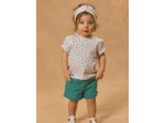 Ensemble tshirt imprimé fleuri, short et bandeau