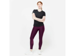 T-shirt manches courtes fitness cardio femme Noir
