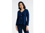 Cardigan uni manches longues