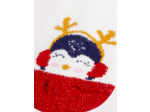 Chaussettes antidérapantes motif pingouin pour bébé fille