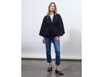 Cape en aspect lainage unie MARINE Femme