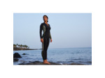 BAS DE MAILLOT DE BAIN LEGGING AQUAGYM-AQUABIKE FEMME NOIR IMPRIME KAKI