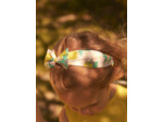 Bandeau jaune à imprimé fleuri