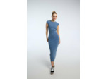 Robe midi côtelée