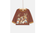T-shirt marron à motifs animaux