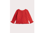 Cardigan rouge pour bébé fille