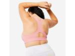 Brassière zippée avec coques maintien fort Femme, Rose