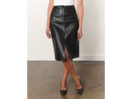 Jupe midi uni NOIR