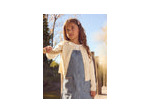 Gilet écru à broderies florales pour filles