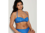 Bandeau armaturé haut de maillot imprimé léopard