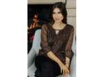 T-Shirt De Fêtes Plisse Brillant Double