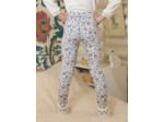 Legging fleuri doublé polaire