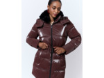 Doudoune mi-longue unie BORDEAUX Femme