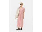Robe mi-longue boutonnée texturée