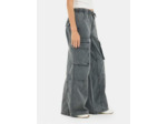 Pantalon cargo décontracté à nouer à la taille