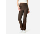 Legging de fitness bas droit femme, marron