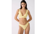 Triangle foulard sans armatures rayé haut de maillot