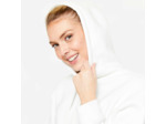 Sweat à Capuche Chaud de Fitness pour Femme - Blanc Coton