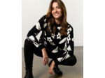 Pull épais bicolore NOIR Femme