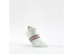 Chaussettes de sport basses Decathlon RS 500 motifs rose, blanc, vert.