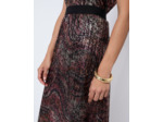 Jupe midi droite imprimée NOIR