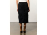 Jupe longue en denim unie NOIR