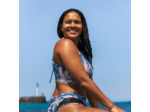 Bas de maillot de bain culotte Femme - Savana palmer bleu