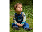 T-shirt blanc et bleu réversible pour bébé garçon