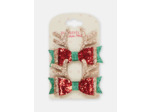 Lot de 2 pinces crocodilles Noël pour fille