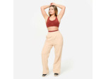 Brassière dos croisé maintien léger Femme, Terracotta