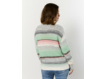Pull épais rayé GRIS Femme