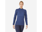 TEE SHIRT MANCHES LONGUES RUNNING SANS COUTURES FEMME - KIPRUN SKINCARE BLEU