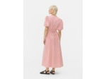 Robe mi-longue boutonnée texturée