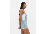 Combi-short en jean avec poche sur le devant