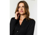 Chemisier maille manches longues uni NOIR Femme