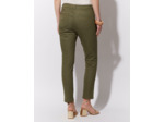 Pantalon 7/8 slim uni KAKI Femme
