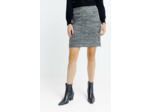 Jupe En Maille Doublee Detail Zip