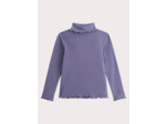 Col roulé lilas uni pour fille