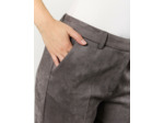 Pantalon long droit uni GRIS Femme