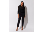 Pantalon 7/8 cigarette uni NOIR Femme