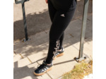 Legging de fitness en coton pour femme, noir