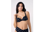 Push-up haut de maillot à pois
