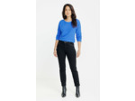 Pantalon 7/8Ème Noir Détail Broderie