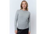 Pull épais contenant de la laine uni GRIS Femme