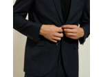 Veste de costume slim bistretch à carreaux - Bleu foncé