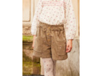 Short en velours fleuri